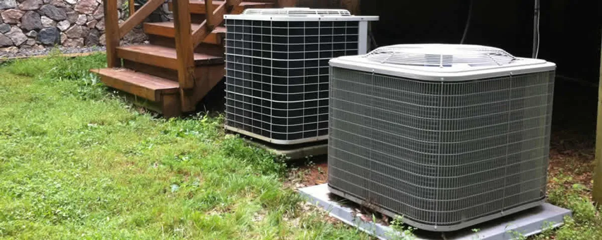 Heat pump installation and service units outside a home in Easton, PA